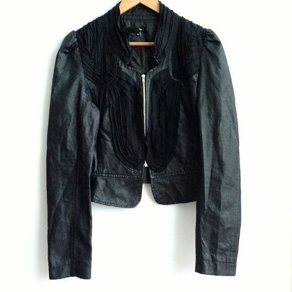 Ryu Jackets & Blazers - Ryu by Anthropologie Black Moto Zip Jacket - M
